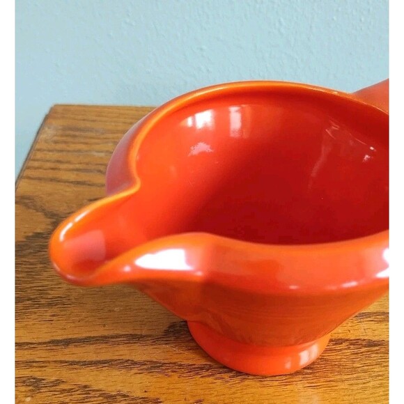 Vintage Homer Laughlin Harlequin Sugar Bowl W/Lid & Creamer Set Red Art Deco - Picture 14 of 16